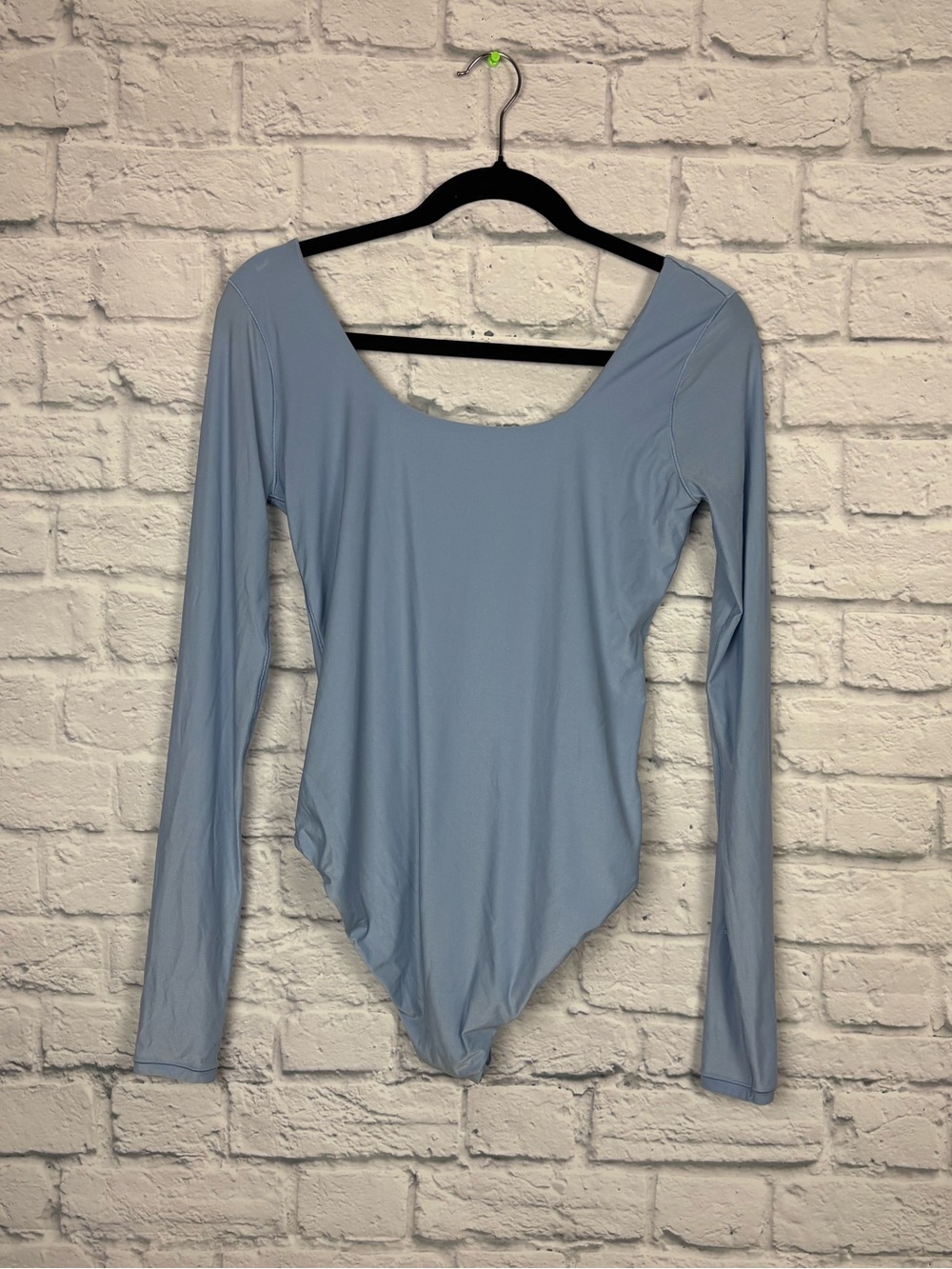 NWT Smoothez by Aerie Long Sleeve Bodysuit Blue Size XL Scoop Back